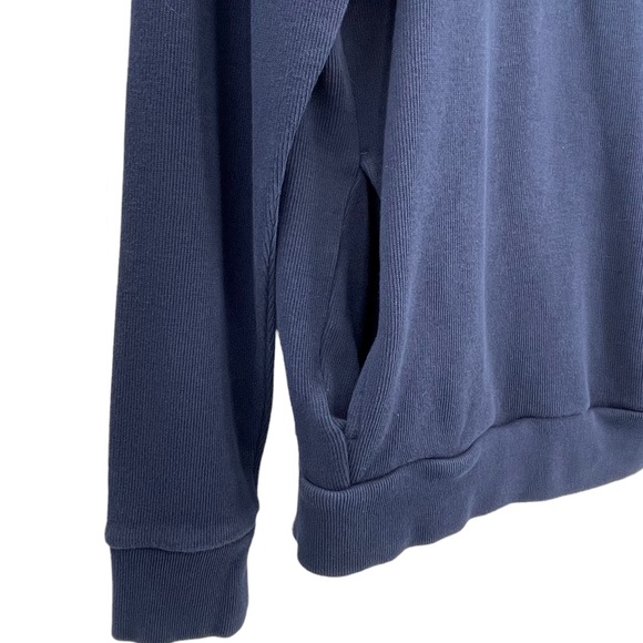 Lacoste Half Zip Pullover Sweatshirt Croc Logo Pockets Heavy Knit Navy Blue | XL - Picture 6 of 10